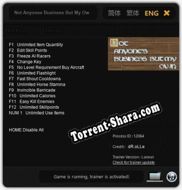 Not Anyones Business But My Own: ТРЕЙНЕР И ЧИТЫ (V1.0.61)
