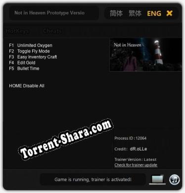 Трейнер для Not in Heaven Prototype Version [v1.0.3]