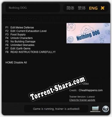 Трейнер для Nothing DOG [v1.0.8]