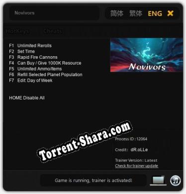Novivors: ТРЕЙНЕР И ЧИТЫ (V1.0.85)