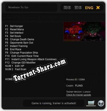 Nowhere To Go: Трейнер +14 [v1.7]