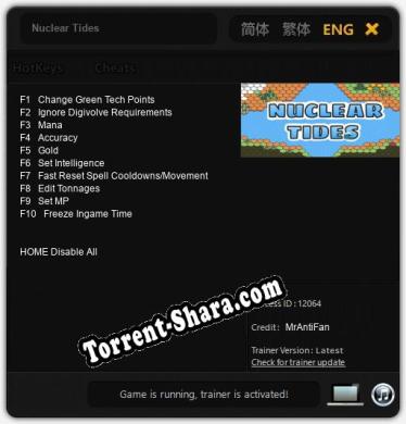 Nuclear Tides: Трейнер +10 [v1.6]