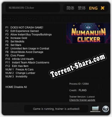 NUMANUIN Clicker: Читы, Трейнер +15 [FLiNG]