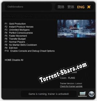 Oathbreakers: Трейнер +10 [v1.2]