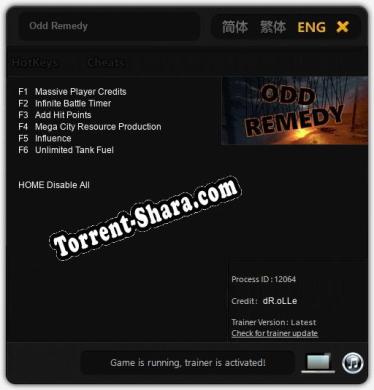 Odd Remedy: ТРЕЙНЕР И ЧИТЫ (V1.0.29)