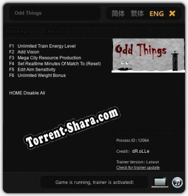 Odd Things: Трейнер +6 [v1.4]