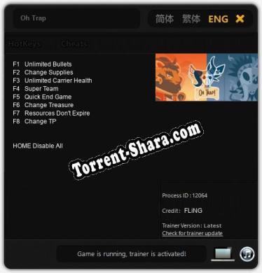 Oh Trap: Трейнер +8 [v1.5]