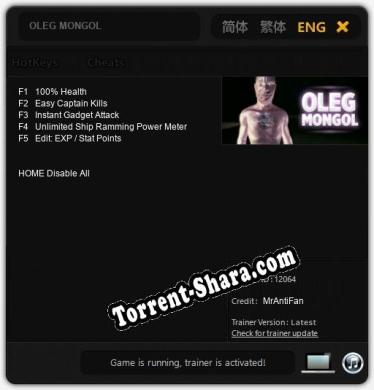 OLEG MONGOL: ТРЕЙНЕР И ЧИТЫ (V1.0.69)