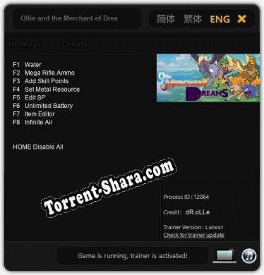 Ollie and the Merchant of Dreams: ТРЕЙНЕР И ЧИТЫ (V1.0.64)