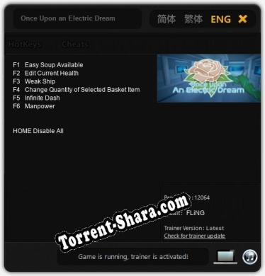Трейнер для Once Upon an Electric Dream [v1.0.6]