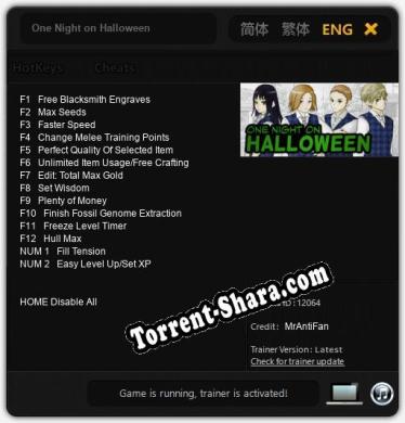 One Night on Halloween: Читы, Трейнер +14 [MrAntiFan]