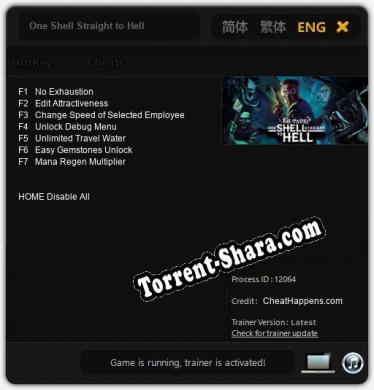 Трейнер для One Shell Straight to Hell [v1.0.8]