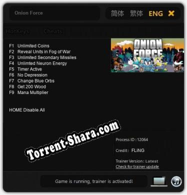 Onion Force: ТРЕЙНЕР И ЧИТЫ (V1.0.1)