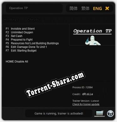 Operation TP: Читы, Трейнер +7 [dR.oLLe]