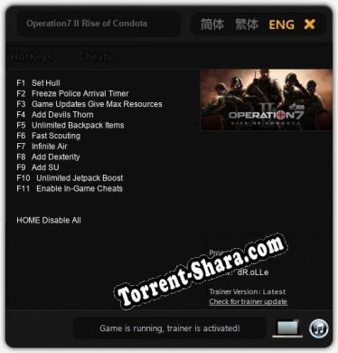 Operation7 II Rise of Condota: Читы, Трейнер +11 [dR.oLLe]
