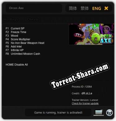 Orcen Axe: ТРЕЙНЕР И ЧИТЫ (V1.0.21)