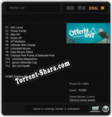 Otterly Lost: ТРЕЙНЕР И ЧИТЫ (V1.0.25)