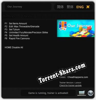 Our Journey: Трейнер +6 [v1.6]