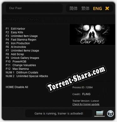 Трейнер для Our Past [v1.0.9]
