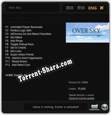 Трейнер для Over Sky [v1.0.6]
