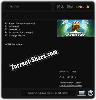Трейнер для OVERTOP [v1.0.3]