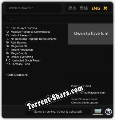 Трейнер для Owen to have fun [v1.0.1]