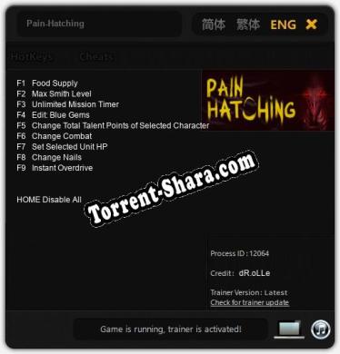 Трейнер для Pain-Hatching [v1.0.5]