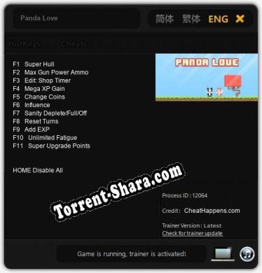 Panda Love: Трейнер +11 [v1.7]