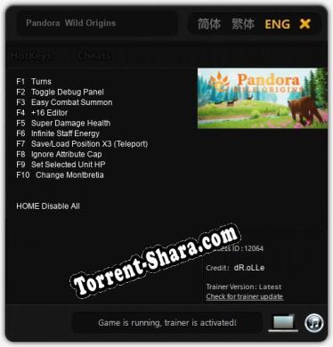 Pandora  Wild Origins: Читы, Трейнер +10 [dR.oLLe]