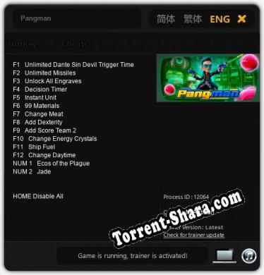 Трейнер для Pangman [v1.0.1]