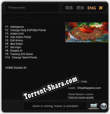 Panmorphia: Читы, Трейнер +10 [CheatHappens.com]