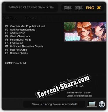 PARADISE CLEANING Sister X Slaves -: ТРЕЙНЕР И ЧИТЫ (V1.0.78)