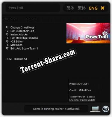 Paws Trail: Читы, Трейнер +7 [MrAntiFan]