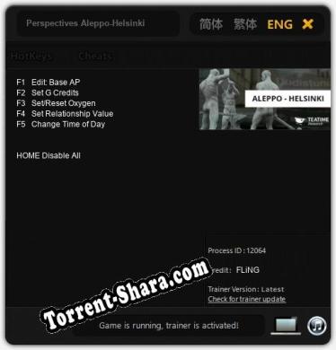 Perspectives Aleppo-Helsinki: Трейнер +5 [v1.3]