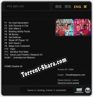 Трейнер для PES 2021 LITE [v1.0.6]