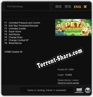 Трейнер для Pet Sanctuary [v1.0.2]