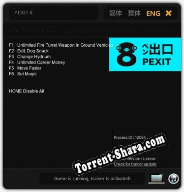 PEXIT 8: Трейнер +6 [v1.7]