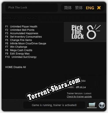 Pick The Lock: ТРЕЙНЕР И ЧИТЫ (V1.0.37)