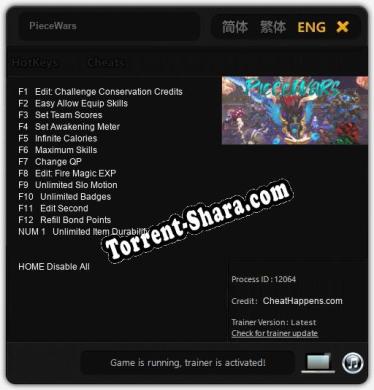 PieceWars: Читы, Трейнер +13 [CheatHappens.com]