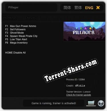 Pillager: ТРЕЙНЕР И ЧИТЫ (V1.0.76)