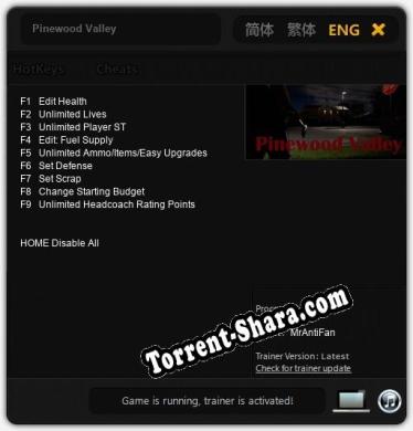 Pinewood Valley: Читы, Трейнер +9 [MrAntiFan]
