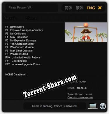Pirate Popper VR: Читы, Трейнер +12 [dR.oLLe]