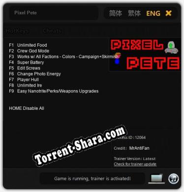 Трейнер для Pixel Pete [v1.0.8]