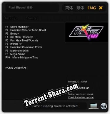 Трейнер для Pixel Ripped 1989 [v1.0.2]