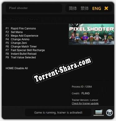 Pixel shooter: Читы, Трейнер +9 [FLiNG]