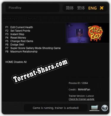 PizzaBoy: Трейнер +8 [v1.9]