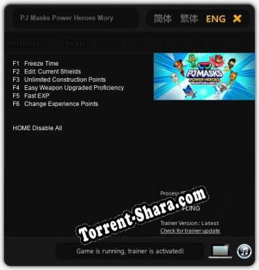 PJ Masks Power Heroes Могучий Альянс: Читы, Трейнер +6 [FLiNG]