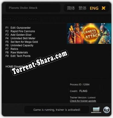 Трейнер для Planets Under Attack [v1.0.6]