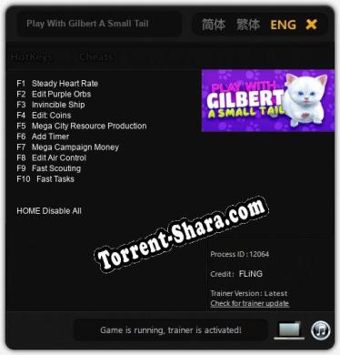 Play With Gilbert A Small Tail: Трейнер +10 [v1.7]