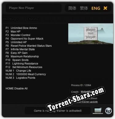 Player Non Player: Трейнер +15 [v1.8]